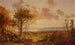 van een ver uitzicht op de rivier de Hudson in de herfst - Jasper Francis Cropsey — weergave van het kunstwerk