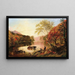 Herfst op de rivier de Hudson - Jasper Francis Cropsey — ingelijst kunstwerk aan de muur