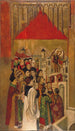 Apparition de Saint Michel au château Saint-Ange - Jaume Huguet — weergave van het kunstwerk