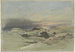 Zonsondergang vanaf een rotsachtige kust - Jean-Achille Benouville — weergave van het kunstwerk