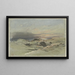 Zonsondergang vanaf een rotsachtige kust - Jean-Achille Benouville — ingelijst kunstwerk aan de muur