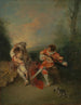 La Surprise - Jean-Antoine Watteau — weergave van het kunstwerk