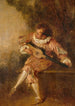 Le Donneur de sérénades - Jean-Antoine Watteau — weergave van het kunstwerk