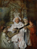 van een Schilderij onder een Mezzetín-habit - Jean-Antoine Watteau — weergave van het kunstwerk