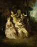 La sérénade italienne - Jean-Antoine Watteau — weergave van het kunstwerk