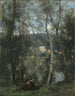 a woman gathering fagots in Ville-d'Avray - Jean-Baptiste-Camille Corot — artwork view