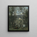 a woman gathering fagots in Ville-d'Avray - Jean-Baptiste-Camille Corot — framed artwork on a wall