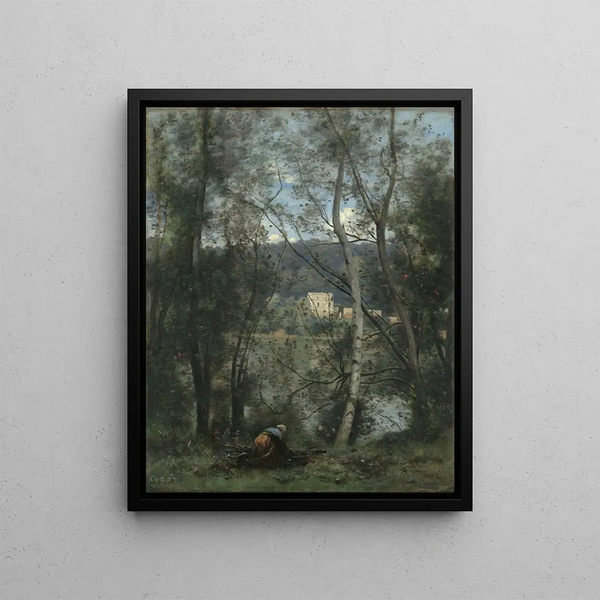 JeanBaptisteCamille Corot - A Woman Gathering Faggots at VilledAvray.webp