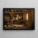 Interior of a barn - Jean-Baptiste-Camille Corot — framed artwork on a wall