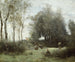 Le Pont des rendez-vous - Jean-Baptiste-Camille Corot — weergave van het kunstwerk