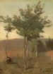Bouquet d'arbres effet de crépuscule - Jean-Baptiste-Camille Corot — weergave van het kunstwerk