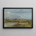 Dunkerque schilderij, de achterhaven - Jean-Baptiste-Camille Corot — ingelijst kunstwerk aan de muur