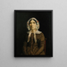 Woman with lace bonnet - Jean-Baptiste-Camille Corot — framed artwork on a wall