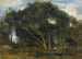 Fontainebleau Chênes Inclinés dans une Clairière de Forêt - Jean-Baptiste-Camille Corot — weergave van het kunstwerk