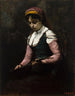 Girl with a Mandolin - Jean-Baptiste-Camille Corot — artwork view