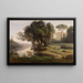 Italian landscape painting, Italy site, sunrise - Jean-Baptiste-Camille Corot — framed artwork on a wall