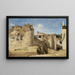 La Rochelle, un coin de la cour de la commanderie - Jean-Baptiste-Camille Corot — framed artwork on a wall