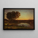 Landschap met meer en schipper - Jean-Baptiste-Camille Corot — ingelijst kunstwerk aan de muur