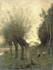 Landscape with Weeping Willows - Jean-Baptiste-Camille Corot — artwork view