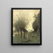 Landscape with Weeping Willows - Jean-Baptiste-Camille Corot — framed artwork on a wall
