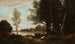 Landschap met koeien - Jean-Baptiste-Camille Corot — weergave van het kunstwerk