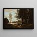 Landschap met koeien - Jean-Baptiste-Camille Corot — ingelijst kunstwerk aan de muur