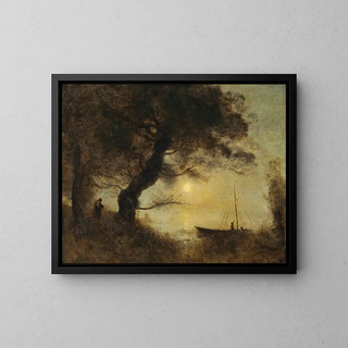 JeanBaptisteCamille Corot - Le Bateau Au Claire De Lune.webp