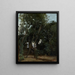The morning under the trees - Jean-Baptiste-Camille Corot — framed artwork on a wall
