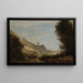 The valley with the rider - Jean-Baptiste-Camille Corot — framed artwork on a wall