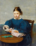 Little girl with a doll - Jean-Baptiste-Camille Corot — artwork view