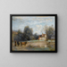 Luzancy, kleine boerenhuizen aan de waterkant - Jean-Baptiste-Camille Corot — ingelijst kunstwerk aan de muur