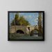 Mantes, twee bogen van de brug met een ruiter - Jean-Baptiste-Camille Corot — ingelijst kunstwerk aan de muur