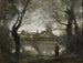 Mantes bij schemering - Jean-Baptiste-Camille Corot — weergave van het kunstwerk
