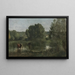 Marcoussis La Mare aux Vaches - Jean-Baptiste-Camille Corot — framed artwork on a wall