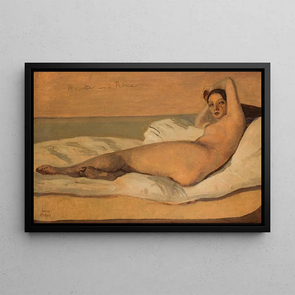Marietta - Jean-Baptiste-Camille Corot — ingelijst kunstwerk aan de muur