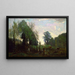 Morning Mist Painting - Jean-Baptiste-Camille Corot — framed artwork on a wall