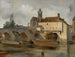 Moret-sur-Loing, de brug en de kerk - Jean-Baptiste-Camille Corot — weergave van het kunstwerk