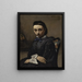 Portrait of a young woman - Jean-Baptiste-Camille Corot — framed artwork on a wall