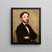 Portrait Painting of Henri Sennegon, nephew of Corot - Jean-Baptiste-Camille Corot — framed artwork on a wall