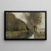 Near Gisors Saulaie and river morning effect - Jean-Baptiste-Camille Corot — framed artwork on a wall