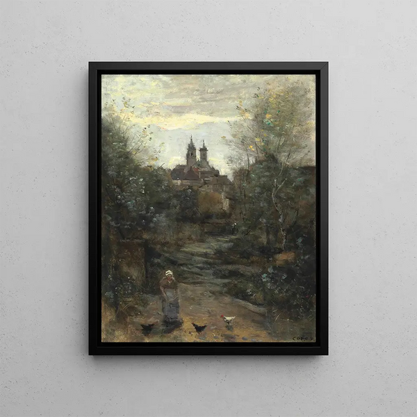L Semur De L'église - Jean-Baptiste-Camille Corot — ingelijst kunstwerk aan de muur
