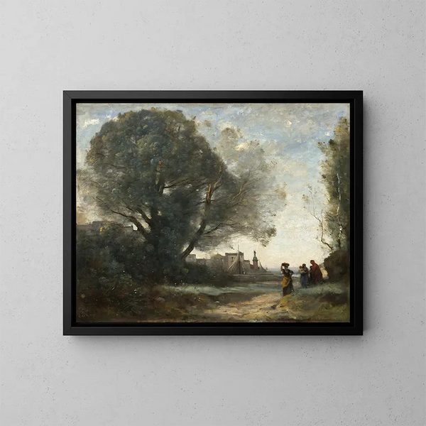Souvenir de Terracina - Jean-Baptiste-Camille Corot — ingelijst kunstwerk aan de muur