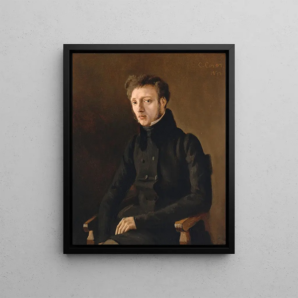 Toussaint Lemaistre 1807-1888 - Jean-Baptiste-Camille Corot — ingelijst kunstwerk aan de muur