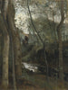 a stream under the woods - Jean-Baptiste-Camille Corot — artwork view