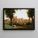 View of the Farnese Gardens, Rome - Jean-Baptiste-Camille Corot — framed artwork on a wall
