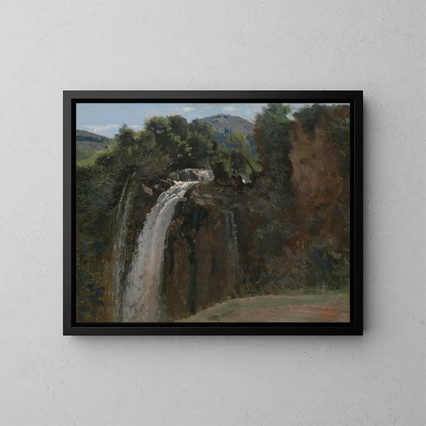 Waterval in Terni - Jean-Baptiste-Camille Corot — ingelijst kunstwerk aan de muur
