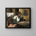 Vrouw lezend in het atelier - Jean-Baptiste-Camille Corot — ingelijst kunstwerk aan de muur