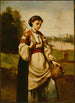 Vrouw met een kruik water - Jean-Baptiste-Camille Corot — weergave van het kunstwerk