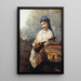 Jonge vrouw met de mandoline - Jean-Baptiste-Camille Corot — ingelijst kunstwerk aan de muur