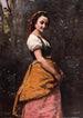 Jonge vrouw in het bos - Jean-Baptiste-Camille Corot — weergave van het kunstwerk